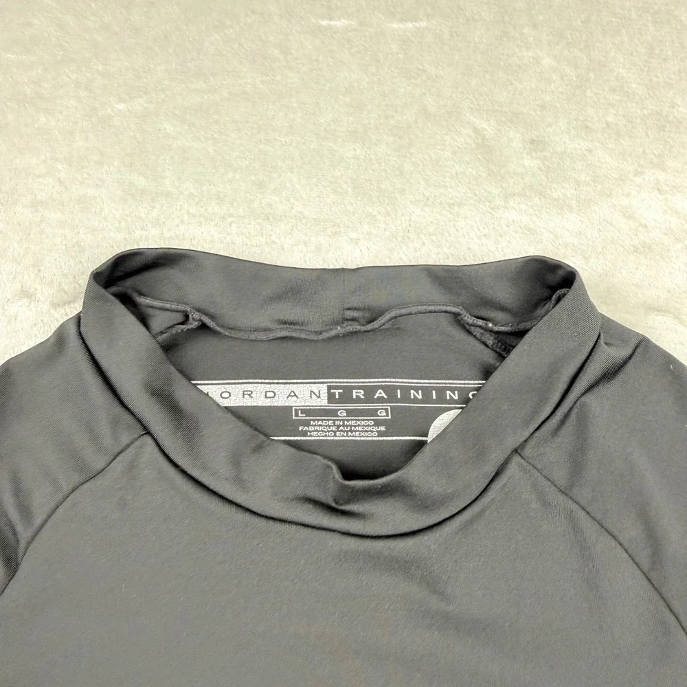 Jordan Training Men's L Compression Shirt Black Red Jumpman Logo Short Sleeve